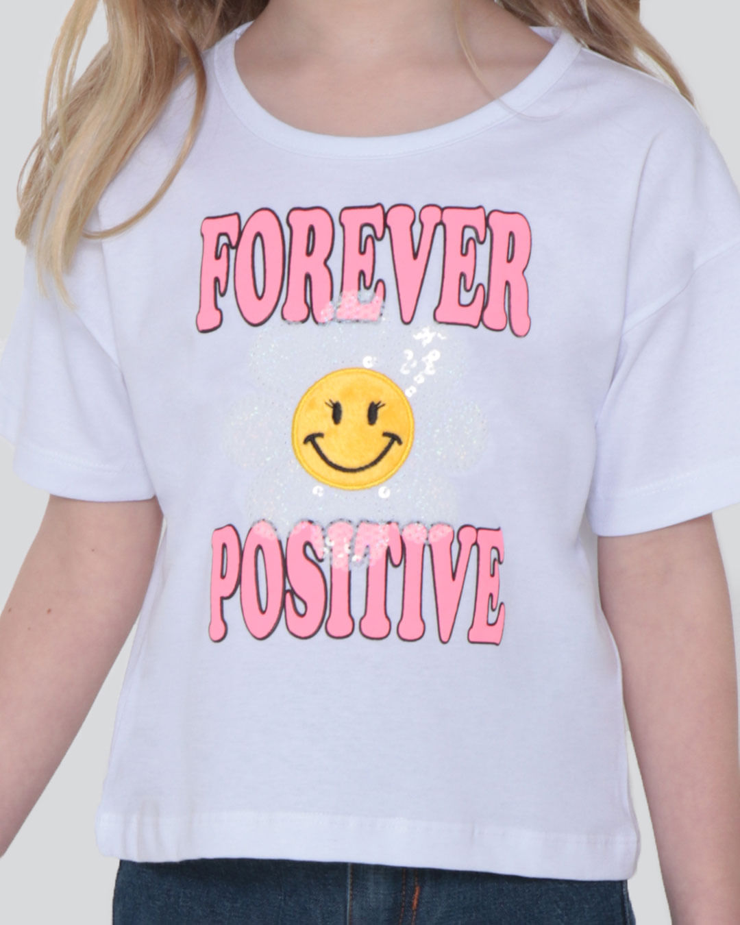 Blusa-Cropped-Infantil-Paete-Forever-Positive-Branca