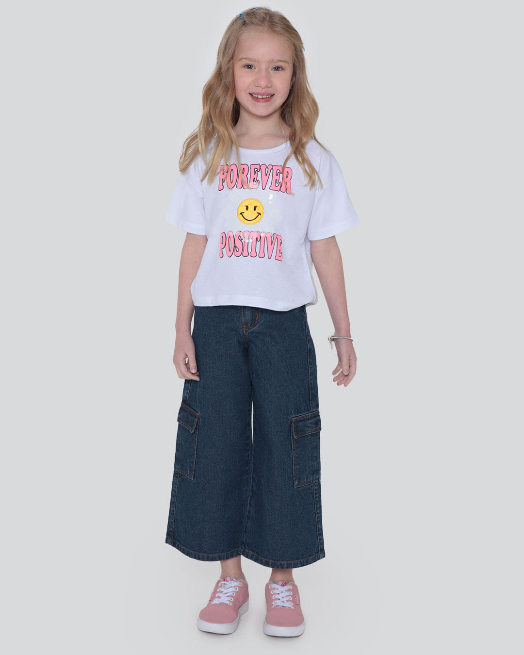 Blusa-Cropped-Infantil-Paete-Forever-Positive-Branca