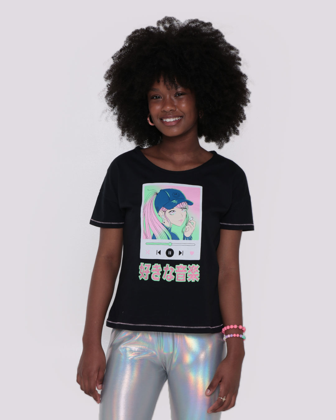 Blusa-Juvenil-Anime-Preta