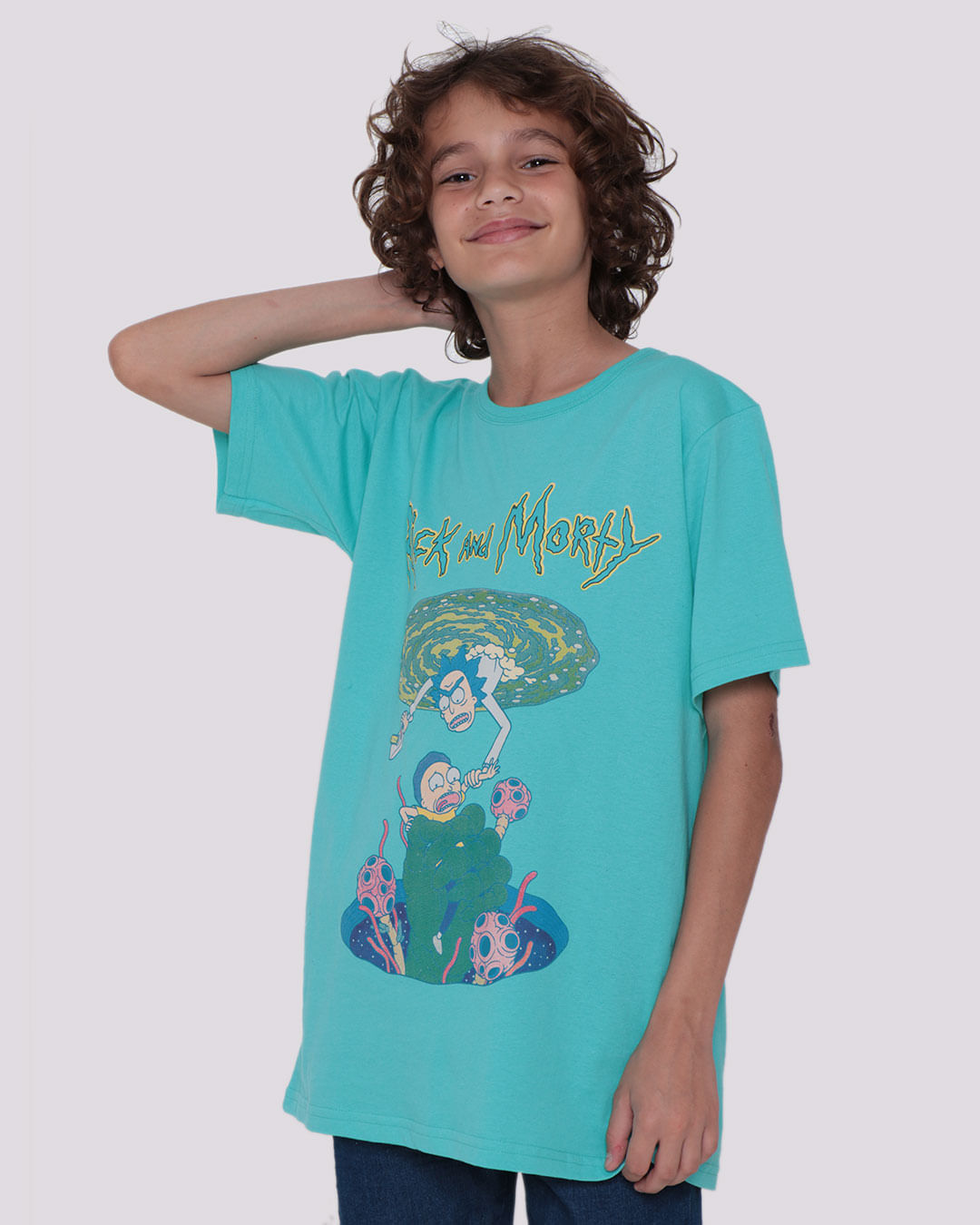 Camiseta-Juvenil-Rick-e-Morty-Azul