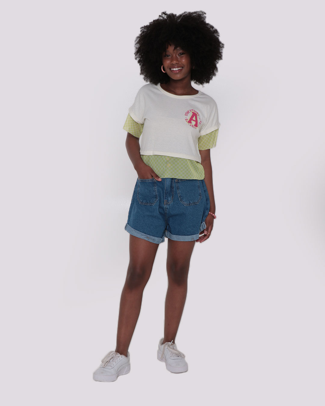 Blusa-Juvenil-Recorte-Tule-Xadrez-Off-White