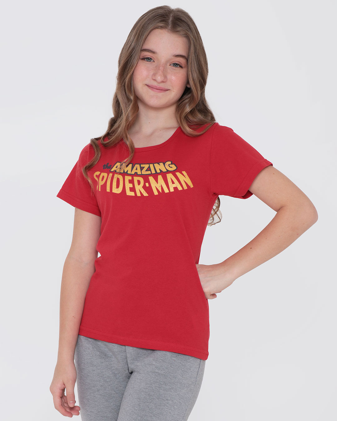 Camiseta-Juvenil-Homem-Aranha-Vermelho