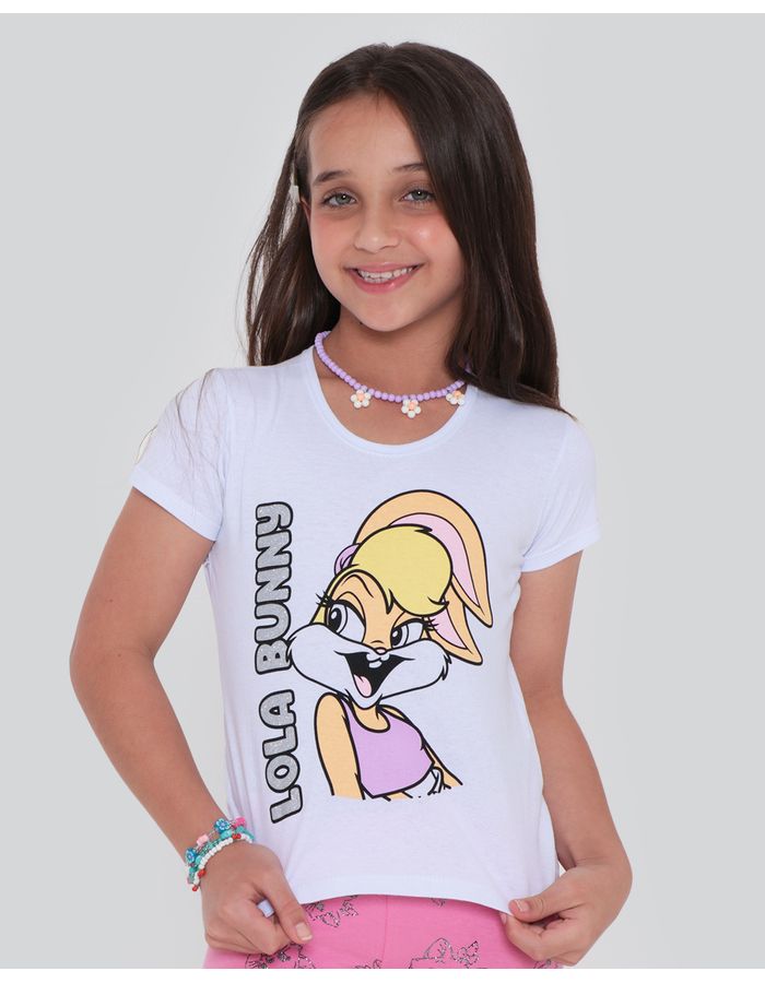 Blusa-Infantil-Lola-Bunny-Looney-Tunes-Branca