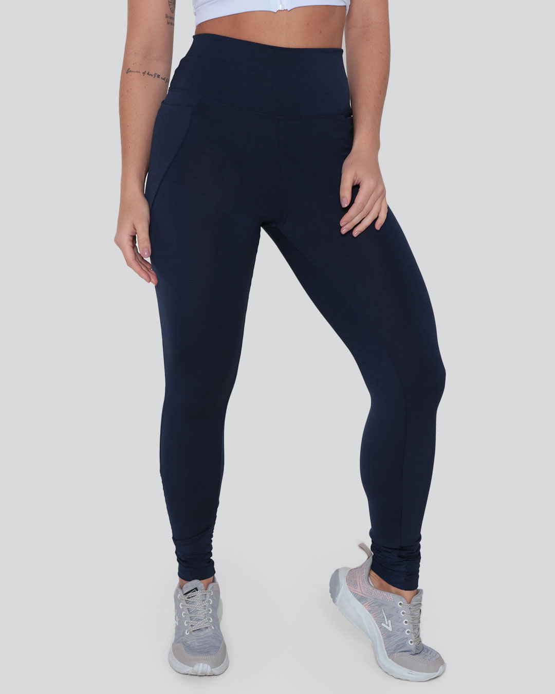 Calca-Legging-Fitness-Cos-Alto-Bolso-Lisa-Marinho