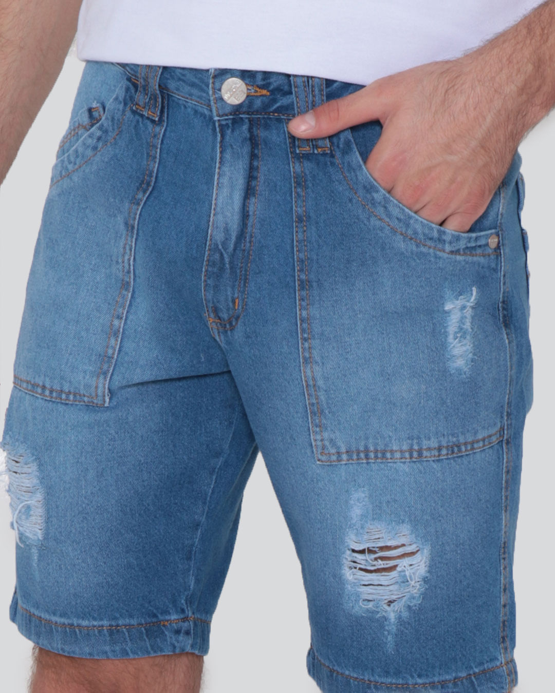 Bermuda-Jeans-Masculina-Destroyed-Azul