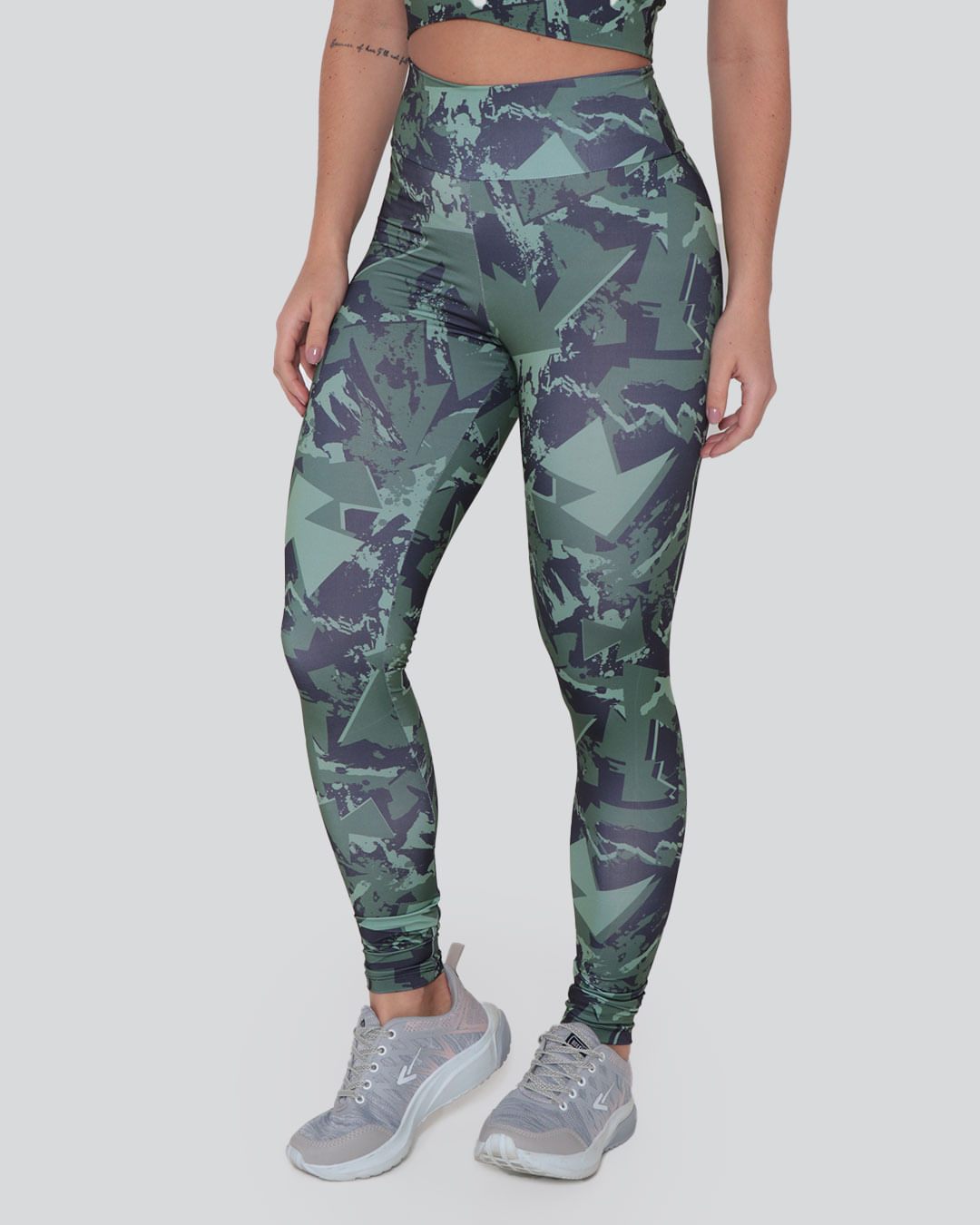 Calca-Legging-Fitness-Feminina-Basica-Estampada-Verde