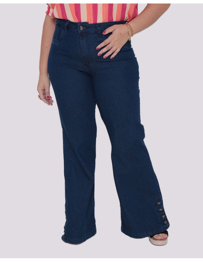 Calca-Jeans-Feminina-Plus-Size-Flare-Azul-Medio