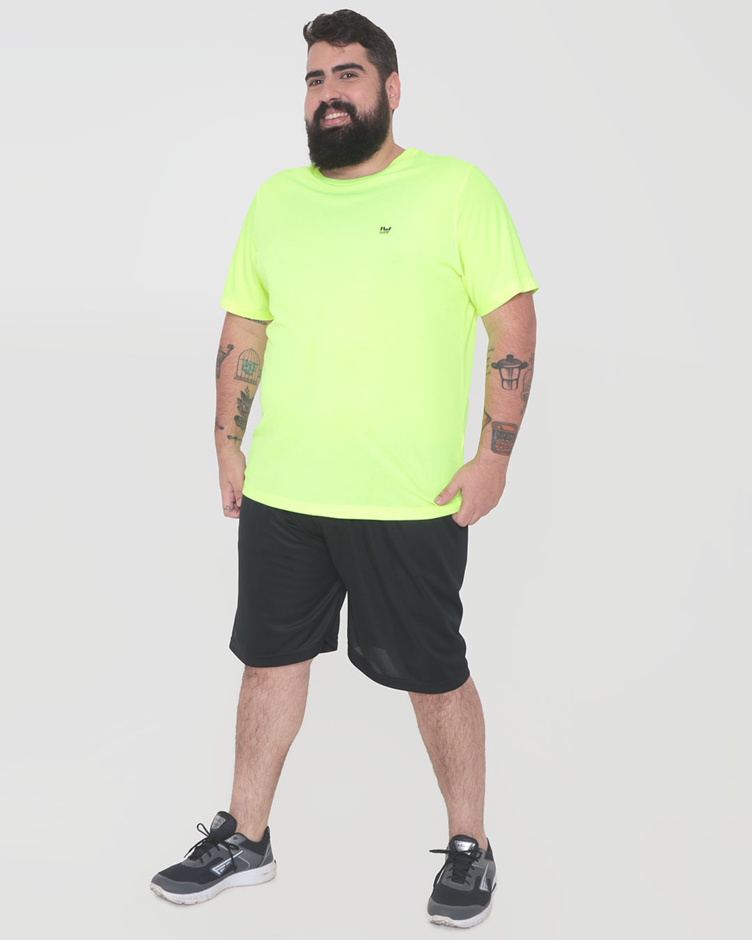 Bermuda-Plus-Size-Fitness-Masculina-Preta