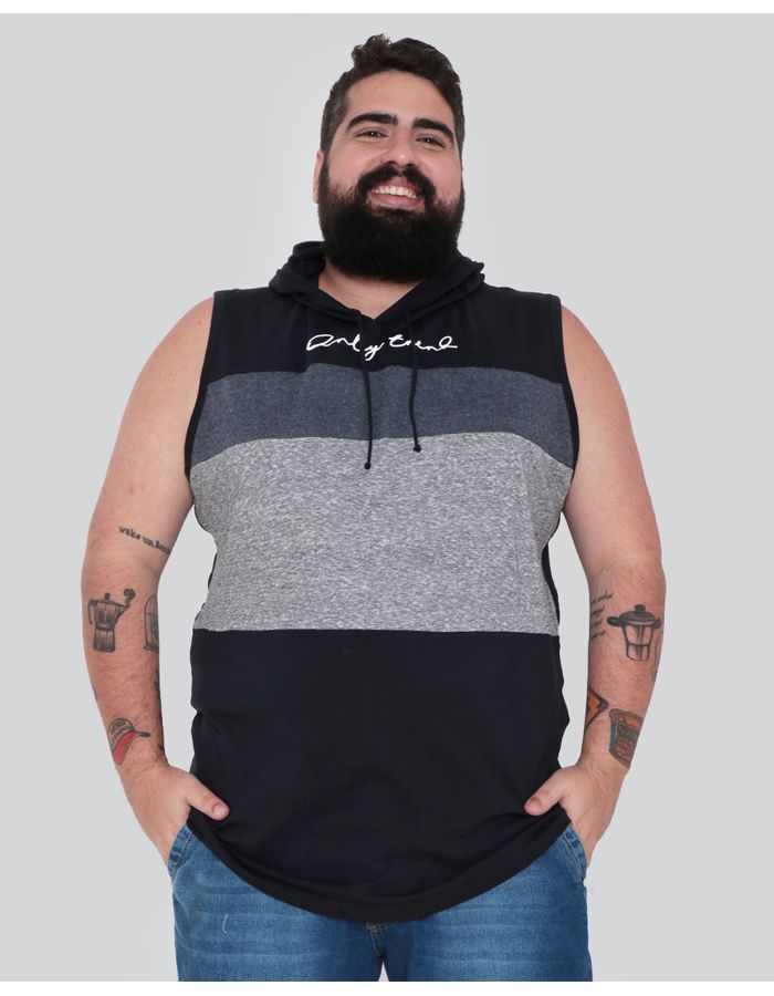 Regata-Masculina-Plus-Size-Capuz-Preta