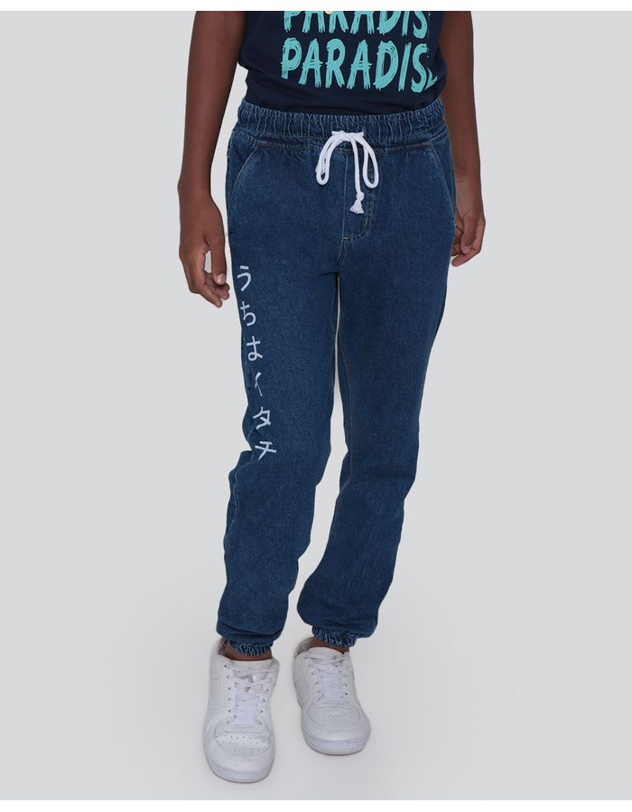 Calca-Jeans-Juvenil-Jogger-Azul