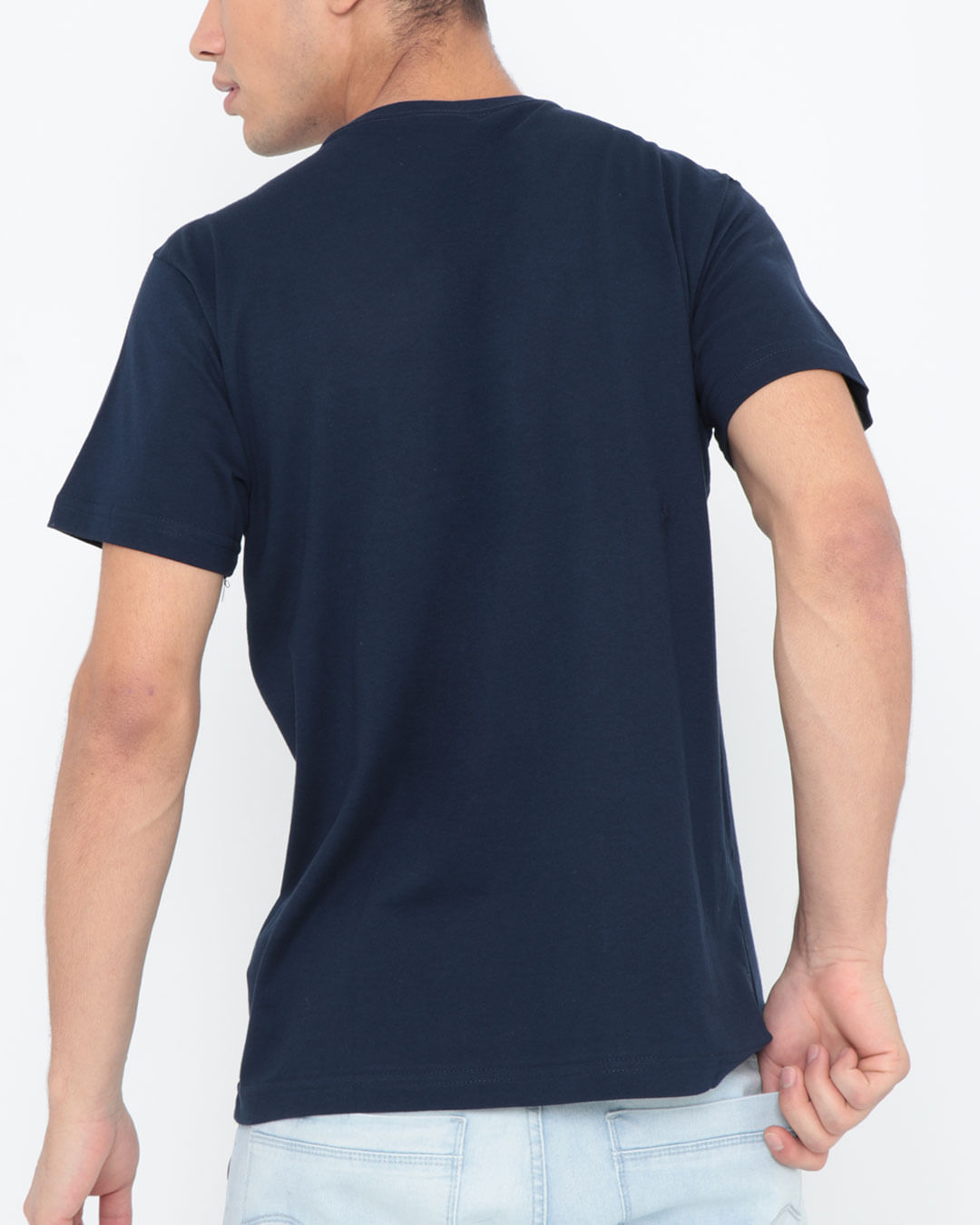 Camiseta-Estampa-Frontal-Gangster-Azul-Marinho