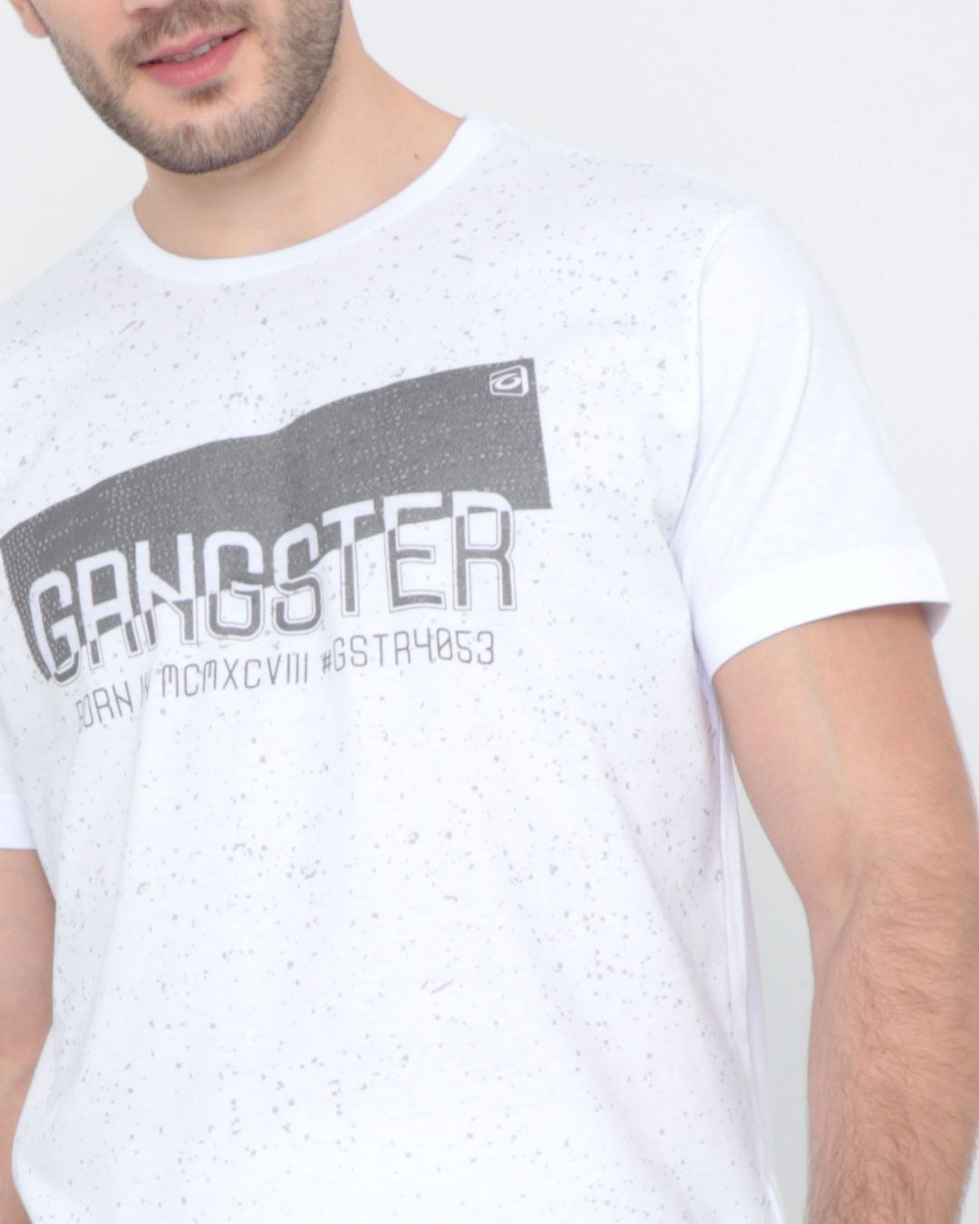 Camiseta-Estampa-Respingos-Gangster-Branca