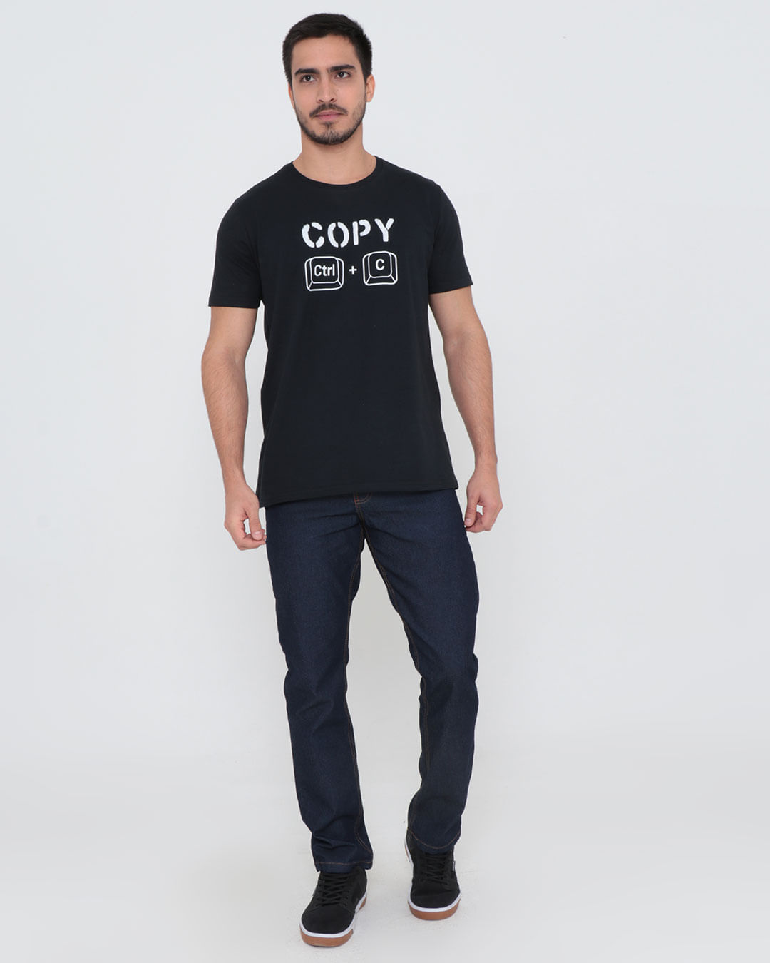 Camiseta-Masculina-Estampa-Copy-Manga-Curta-Preta