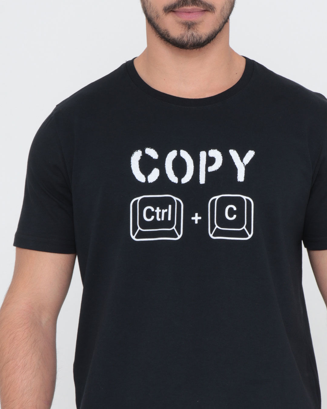 Camiseta-Masculina-Estampa-Copy-Manga-Curta-Preta