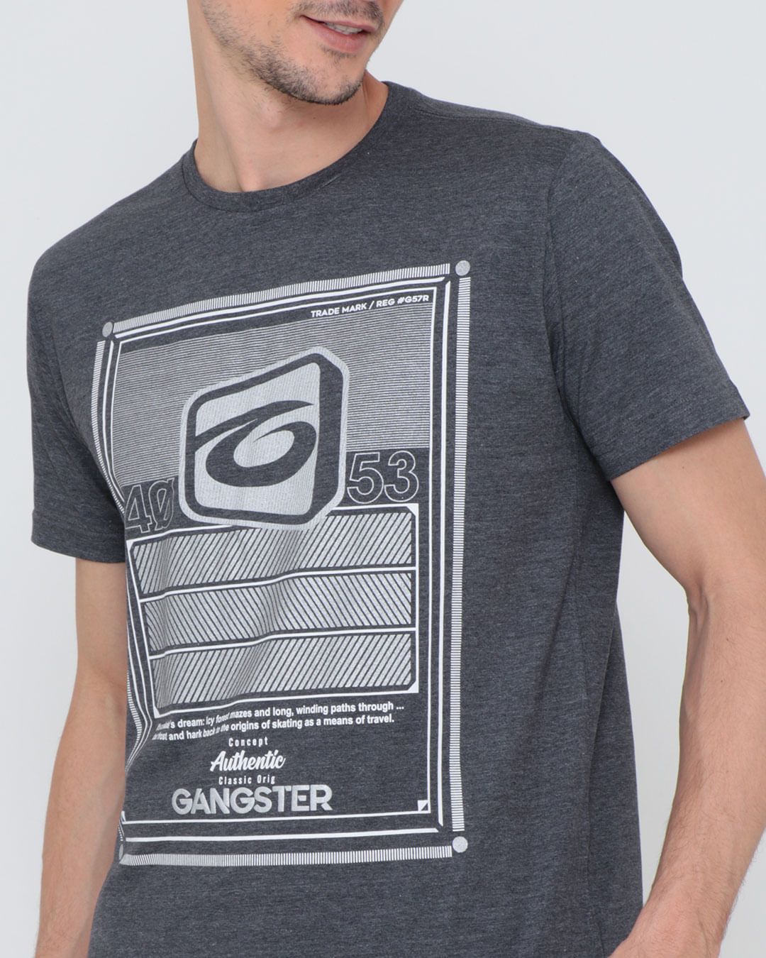 Camiseta-Gangster-Estampa-Em-Auto-Relevo-Cinza-Escuro
