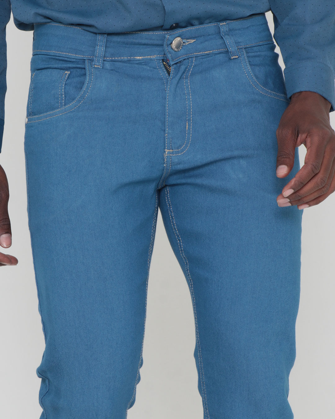 Calca-Jeans-Masculina-Basica-Reta-Azul-Claro-