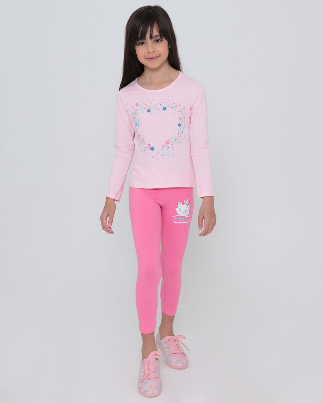 Calca-Legging-Infantil-Gata-Marie-Disney-Rosa