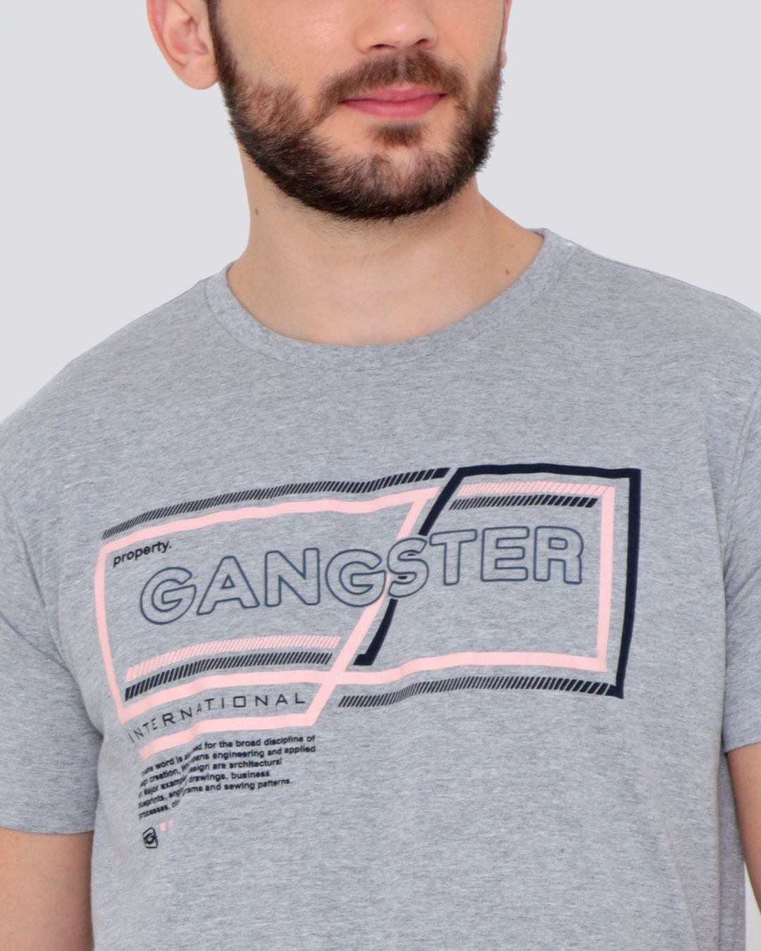 Camiseta-Estampada-Gangster-Cinza