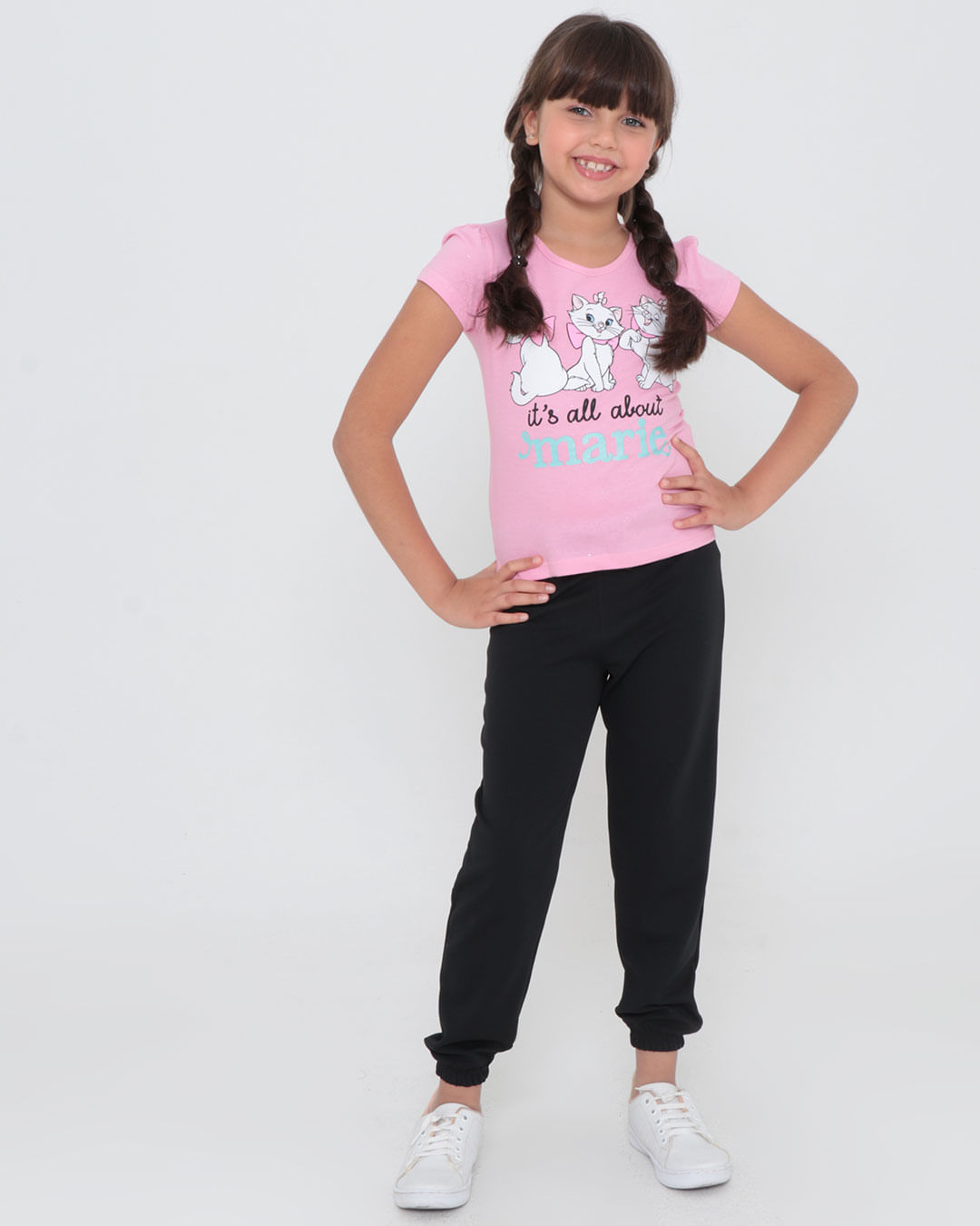 Blusa-Infantil-Gata-Marie-Disney-Rosa