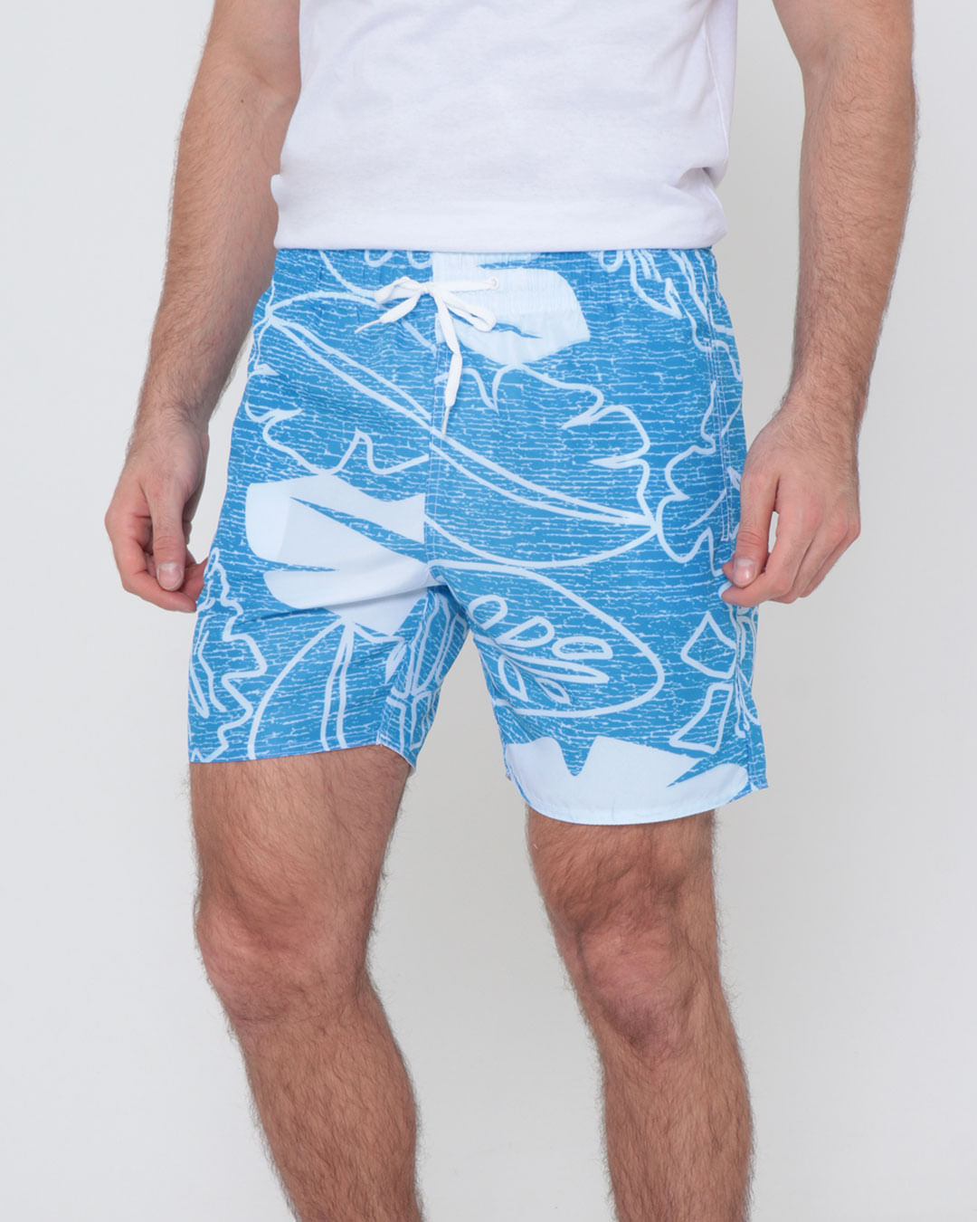 Bermuda-Surf-Masculina-Estampa-Floral-Azul-Claro
