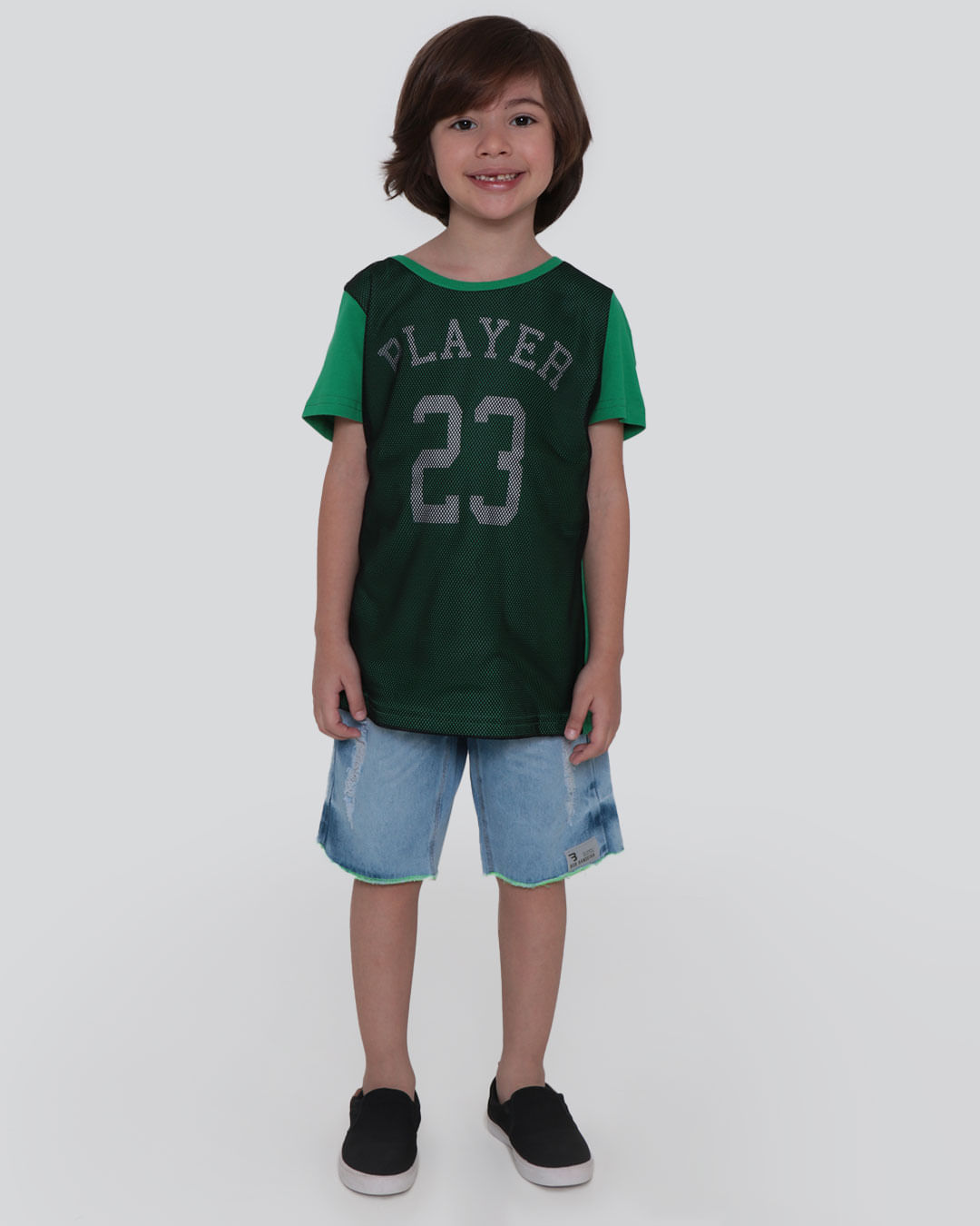 Camiseta-Infantil-Player-23-Verde