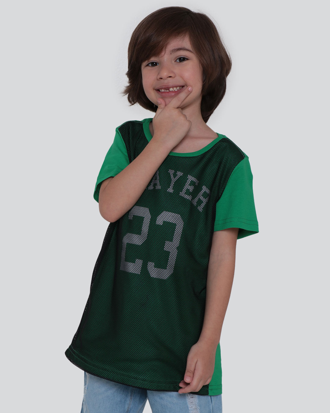 Camiseta-Infantil-Player-23-Verde