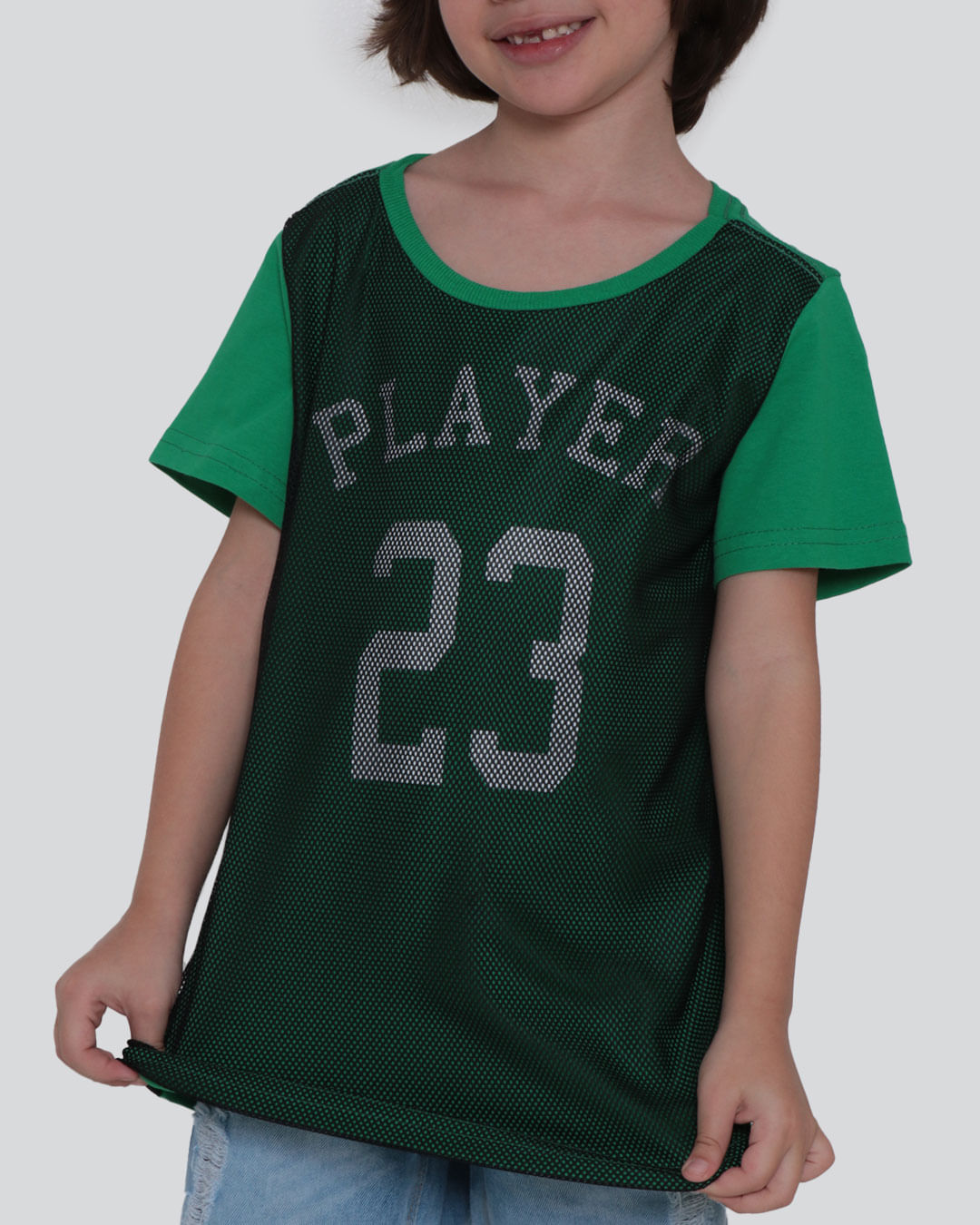 Camiseta-Infantil-Player-23-Verde