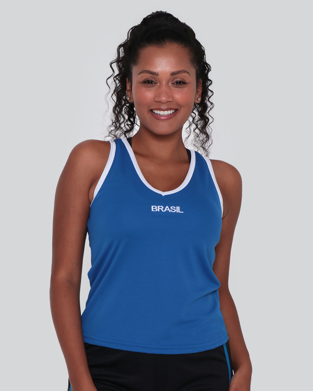 Regata-Feminina-Fitness-Fitter-Estampa-Brasil-Azul