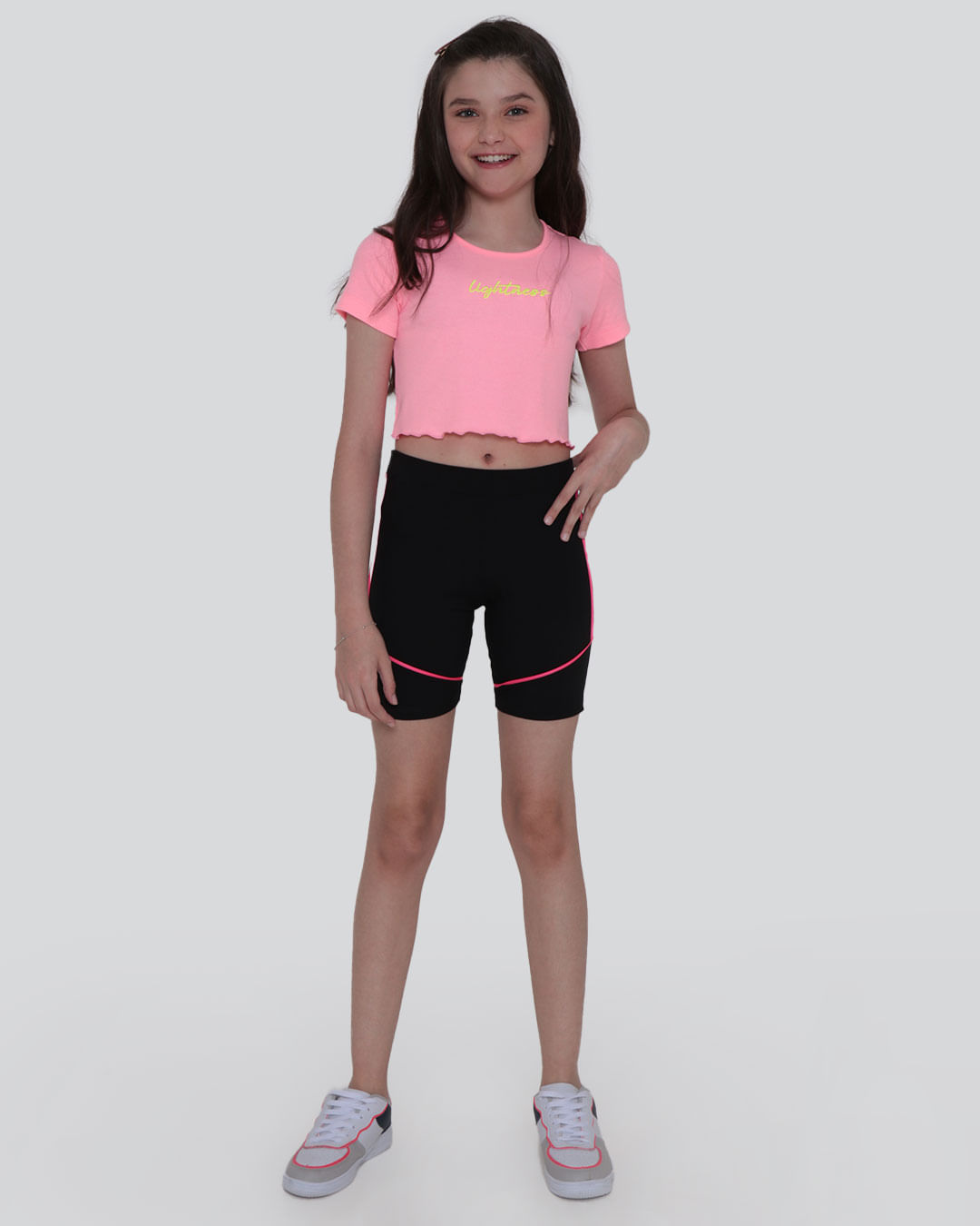 Blusa-Juvenil-Canelada-Bordado-Neon-Rosa