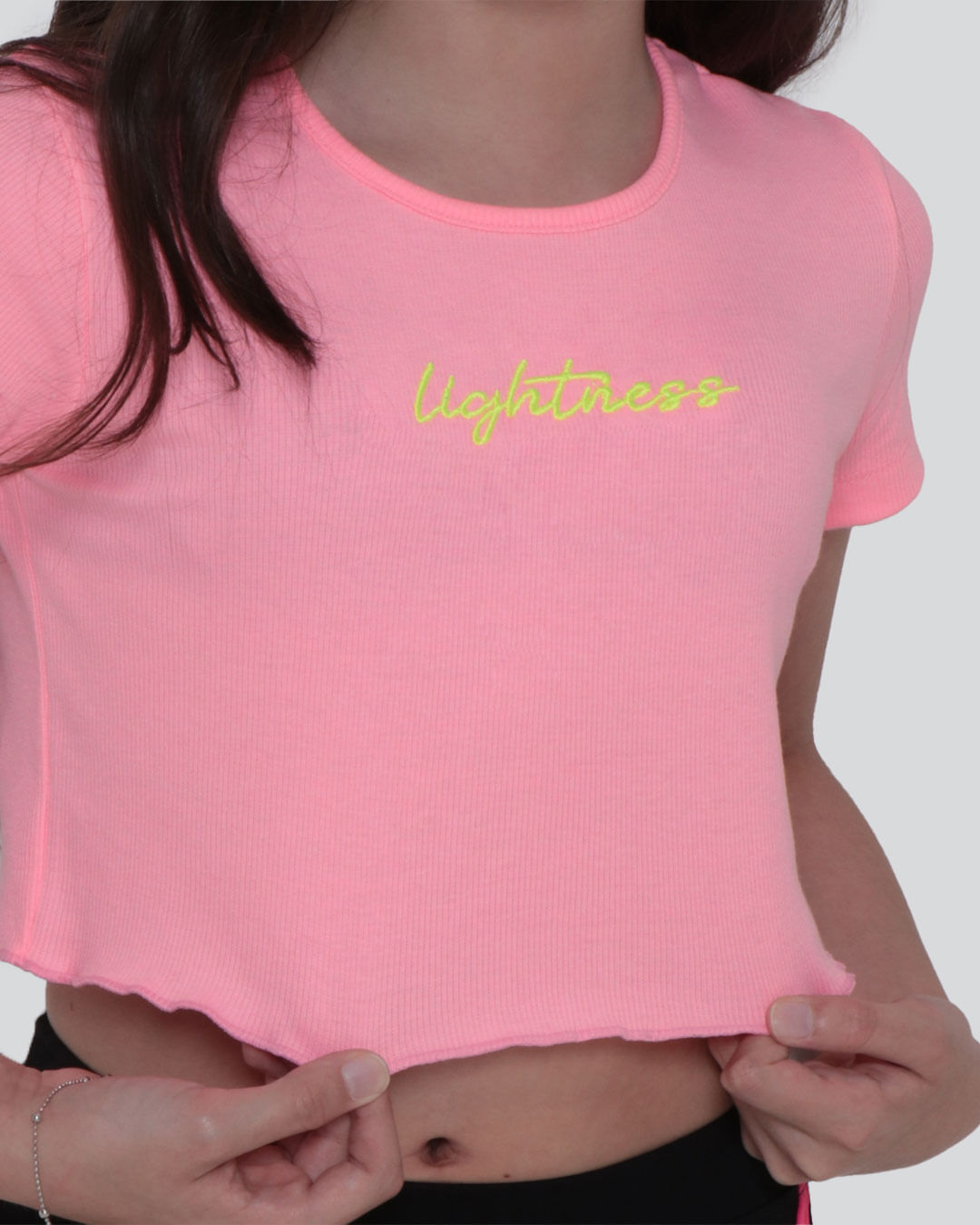 Blusa-Juvenil-Canelada-Bordado-Neon-Rosa