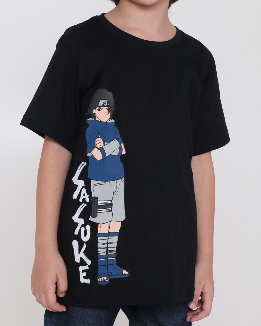 Camiseta-Infantil-Capuz-Naruto-Preta