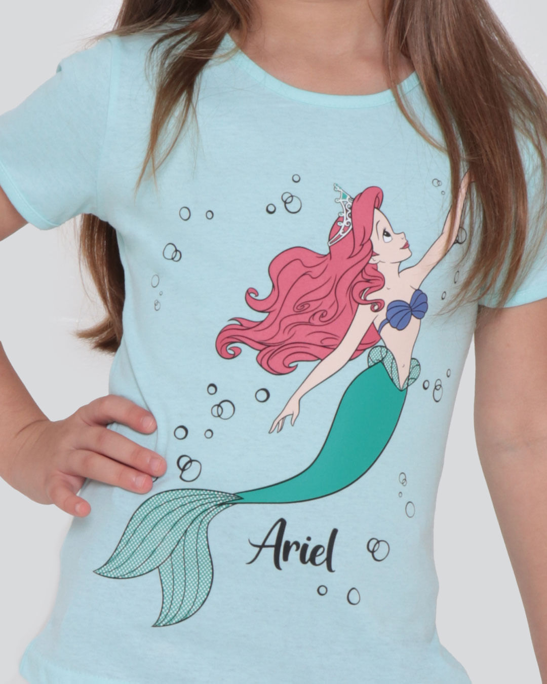 Blusa-Infantil-Disney-Ariel-Azul