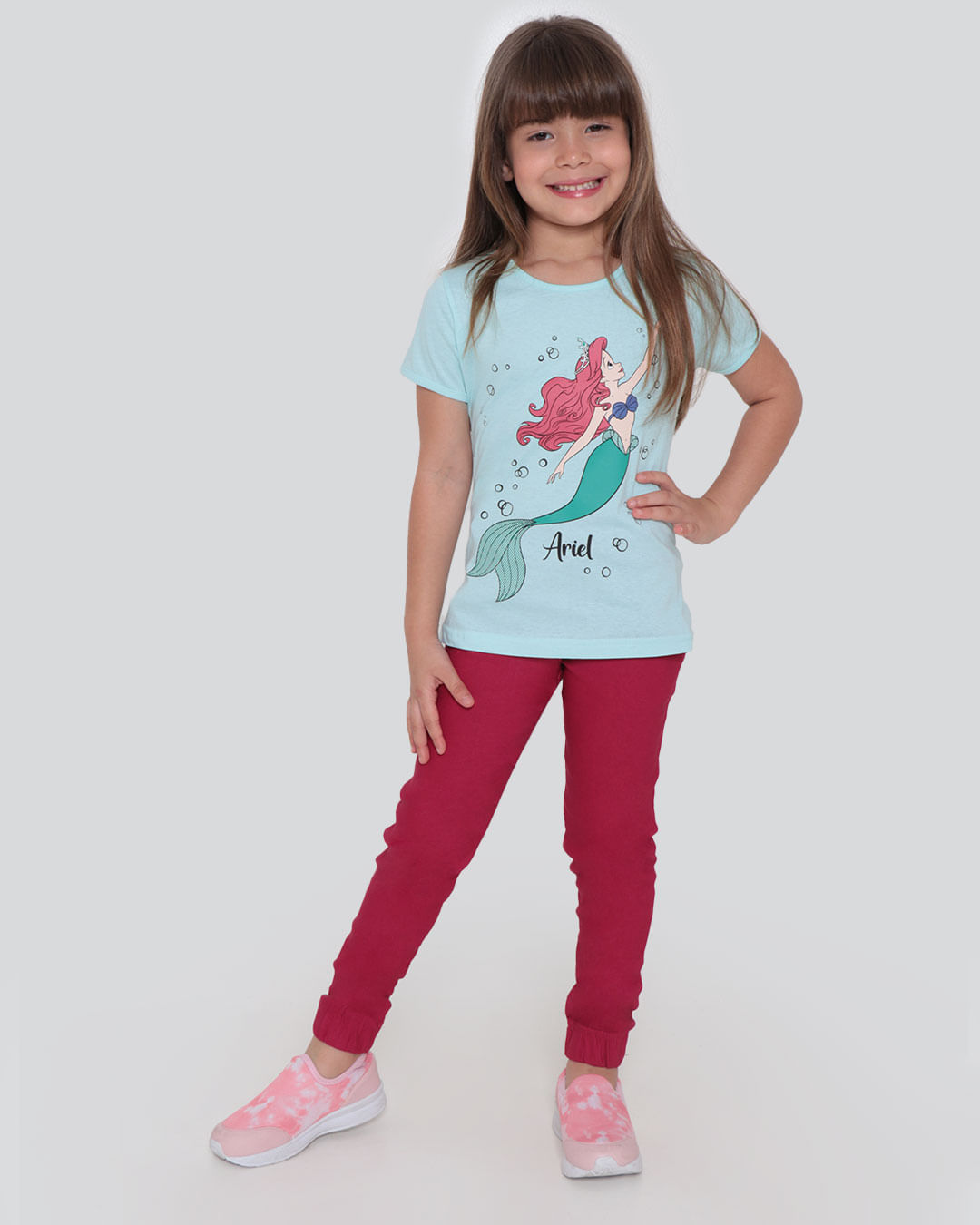 Blusa-Infantil-Disney-Ariel-Azul