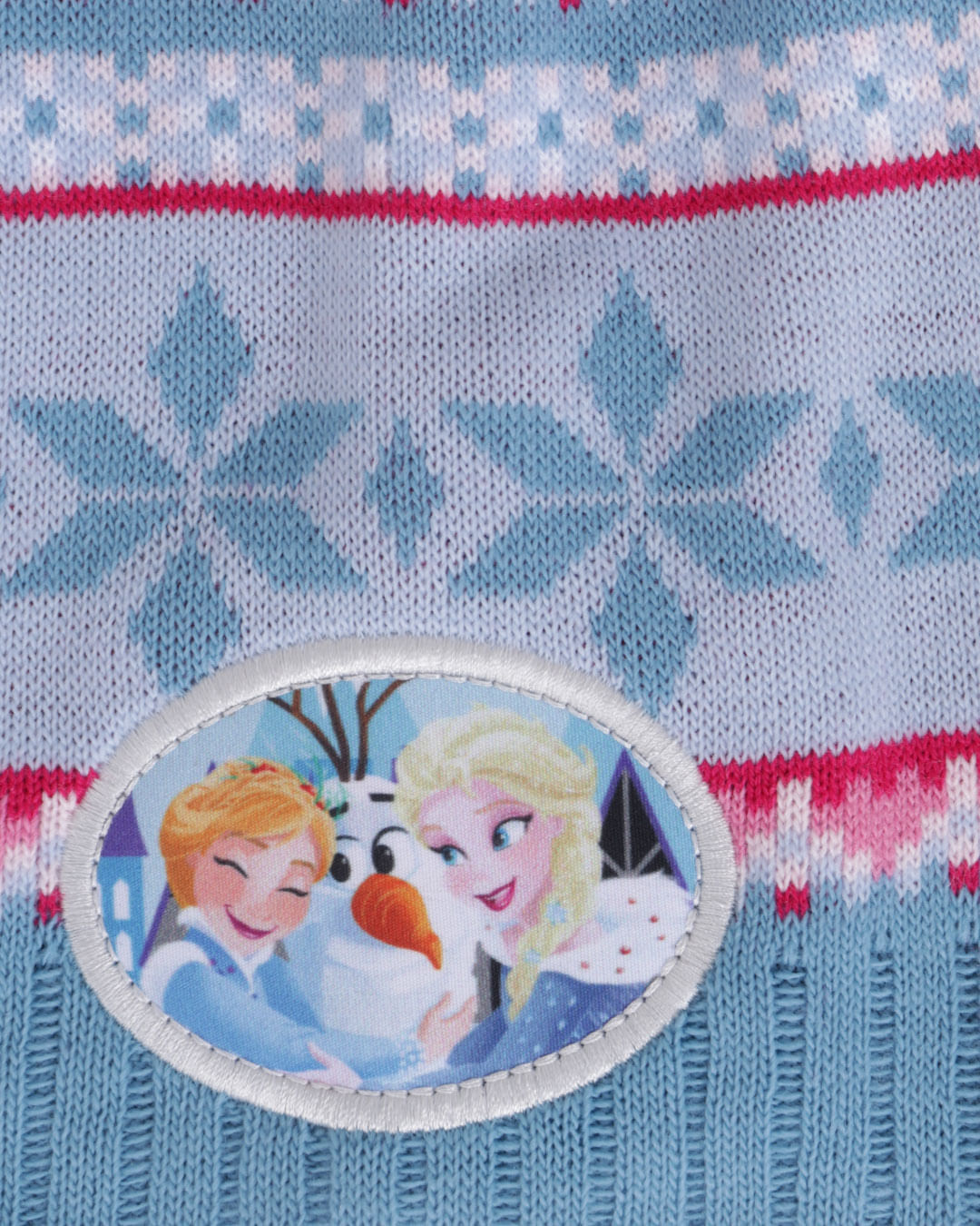 Gorro-Infantil-Trico-Jacquard-Frozen-Disney-Azul