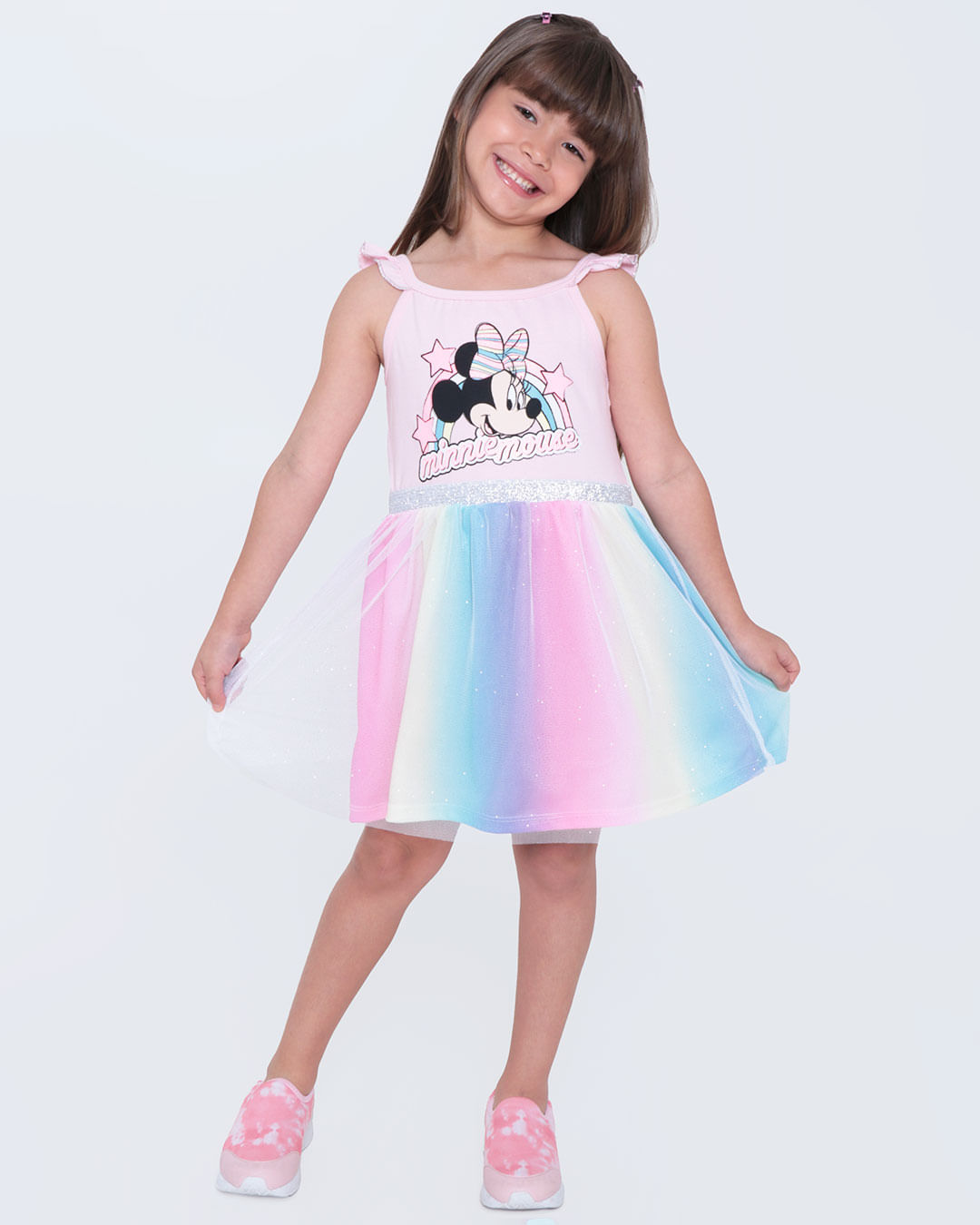 Vestido-Infantil-Tule-Glitter-Minnie-Mouse-Disney-Rosa