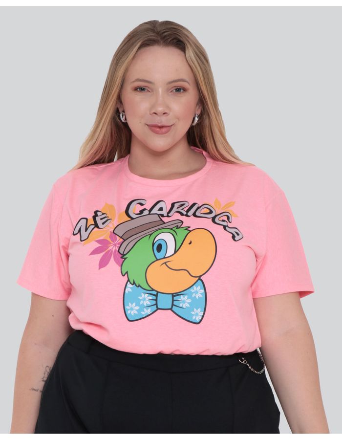 Blusa-Cropped-Plus-Size-Ze-Carioca-Disney-Neon-Rosa