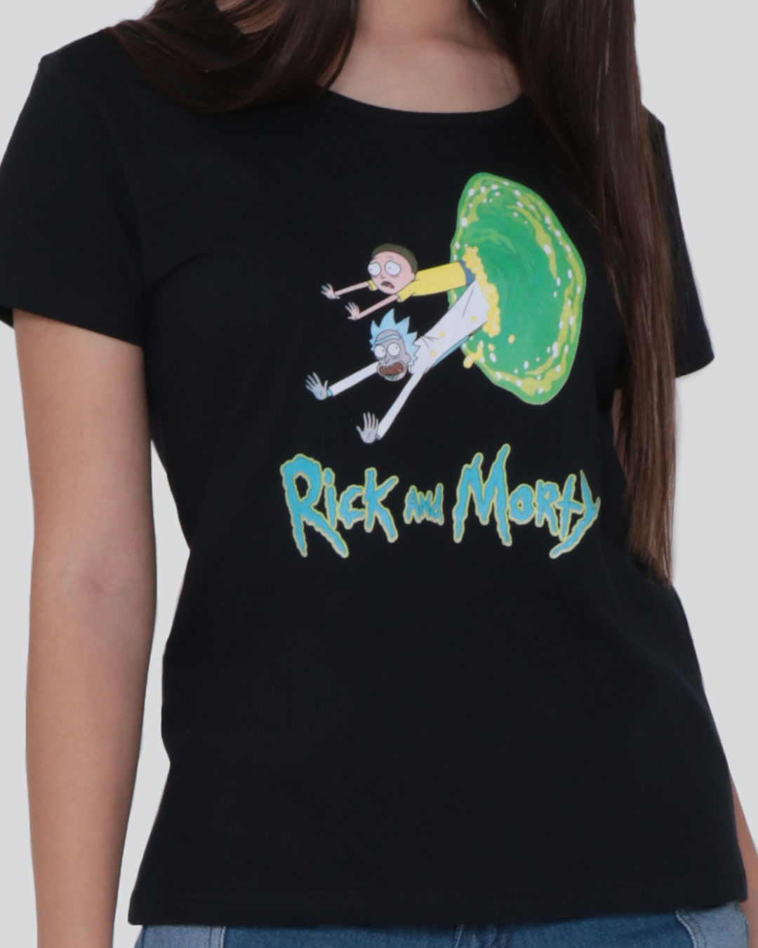 Camiseta-Juvenil-Estampa-Rick-And-Morty-Preta