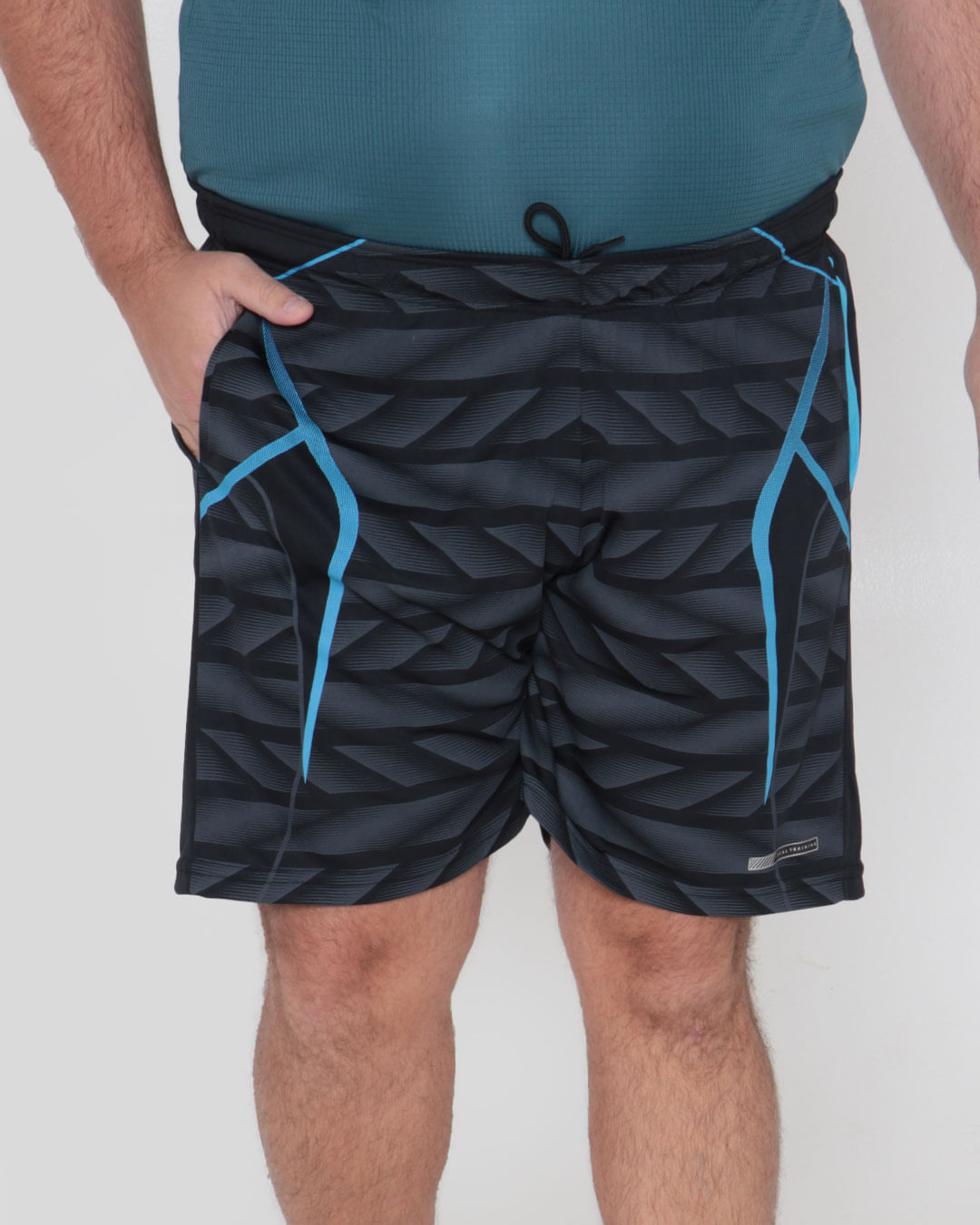 Bermuda-Masculina-Plus-Size-Fitness-Preta