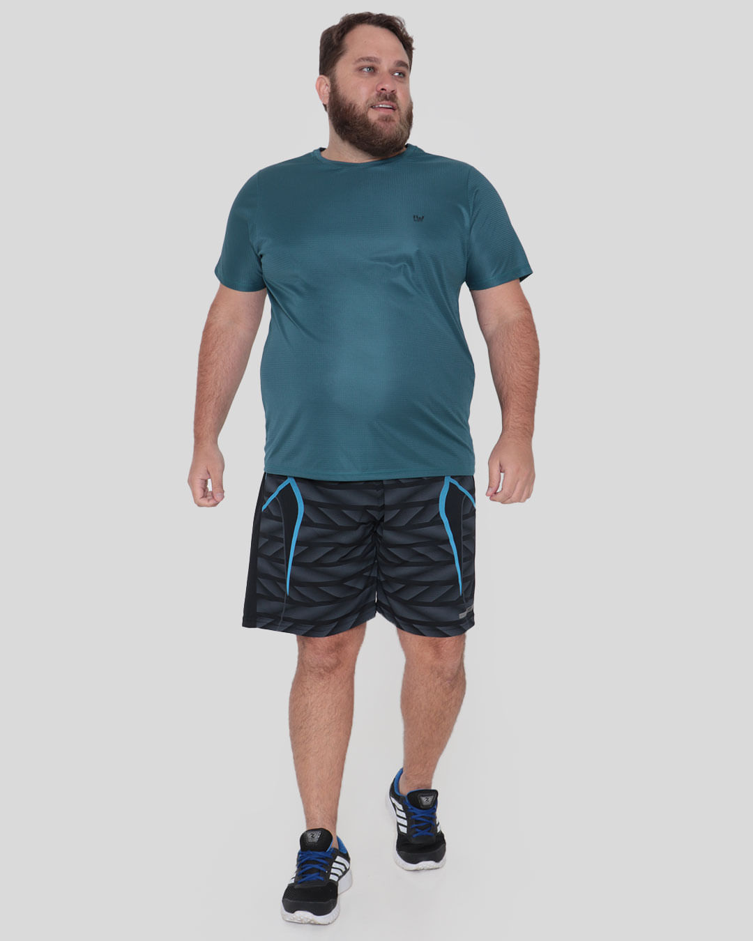 Bermuda-Masculina-Plus-Size-Fitness-Preta