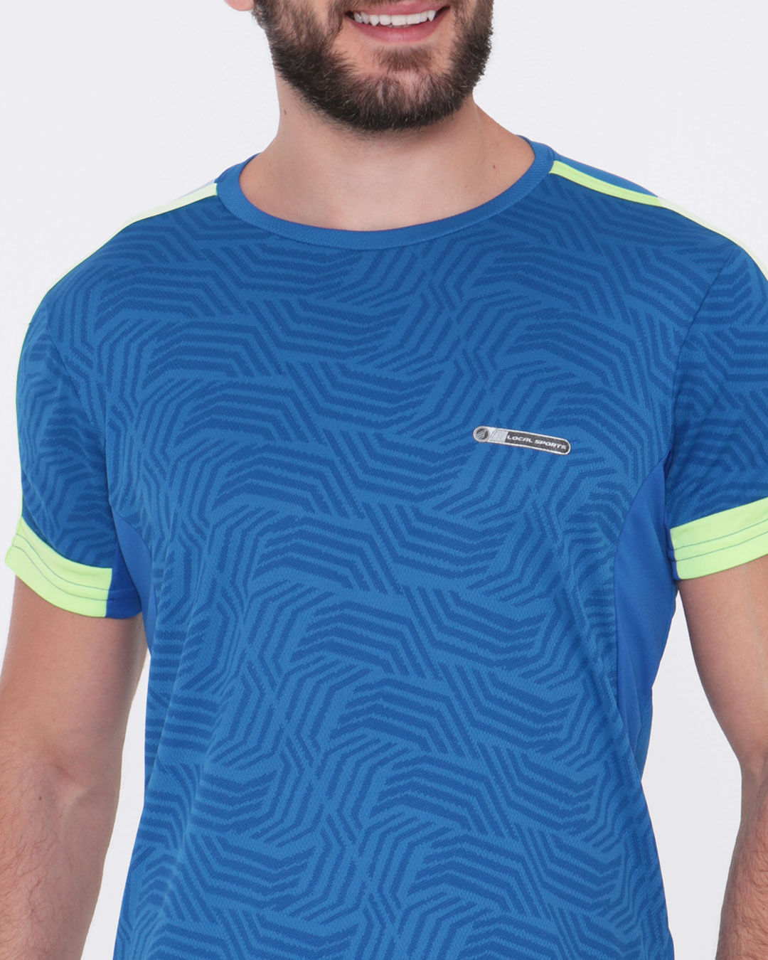 Camiseta-Masculina-Fitness-Recorte-Neon-Azul