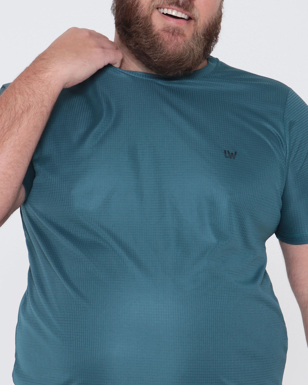 Camiseta-Masculina-Plus-Size-Fitness-Quadriculado-Verde