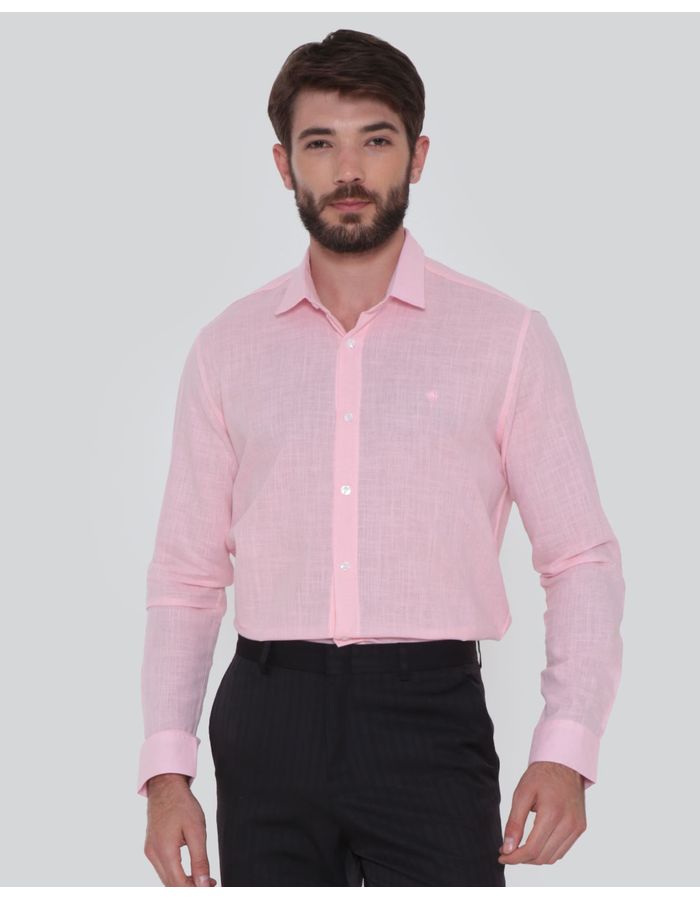 Camisa-Masculina-Flame-Manga-Longa-Rosa