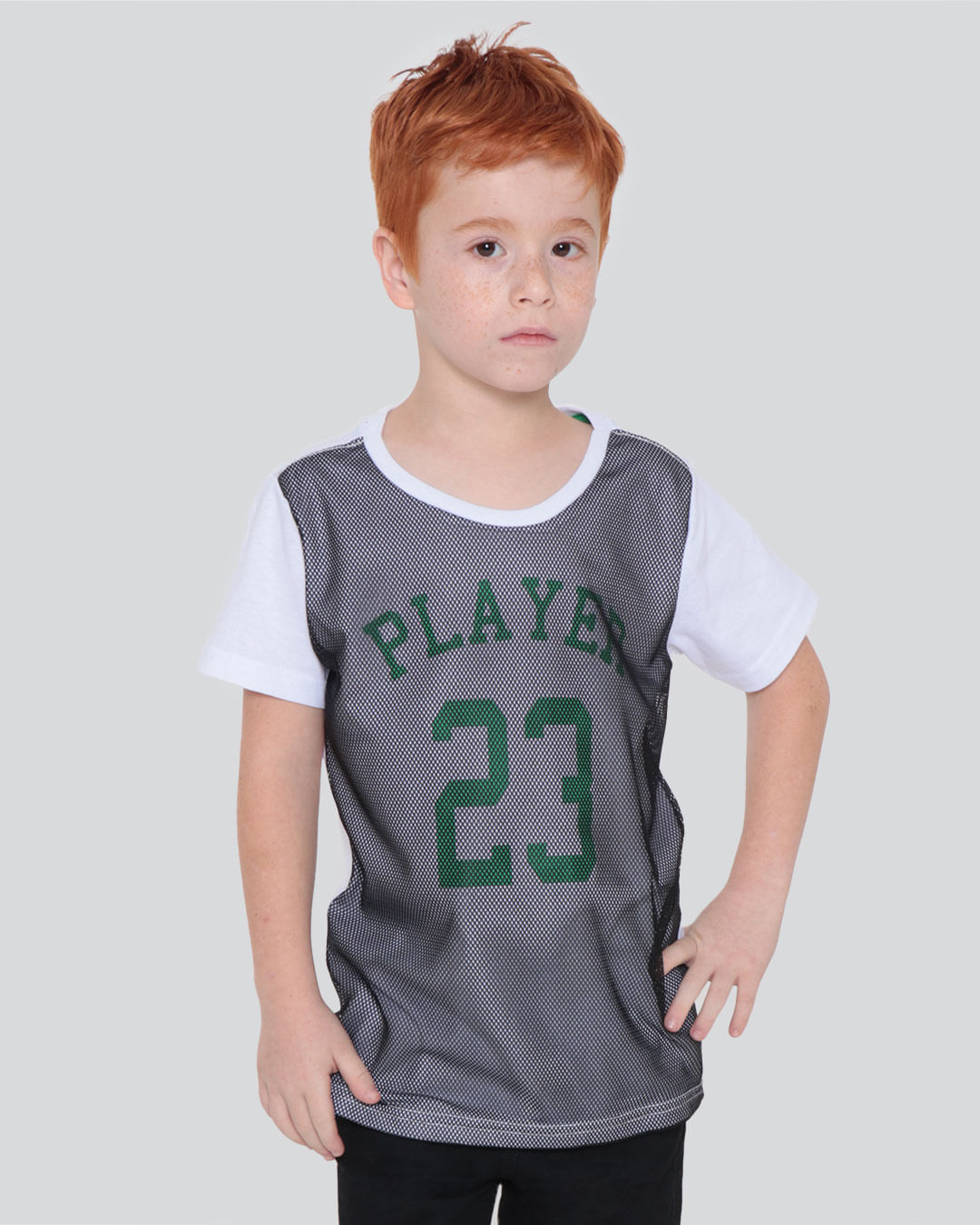 Camiseta-Infantil-Player-23-Branca