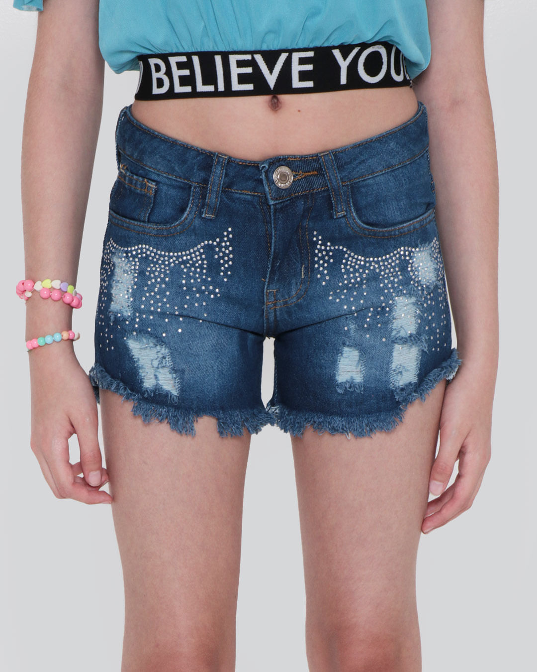 Short-Jeans-Juvenil-Strass-Destroyed-Azul