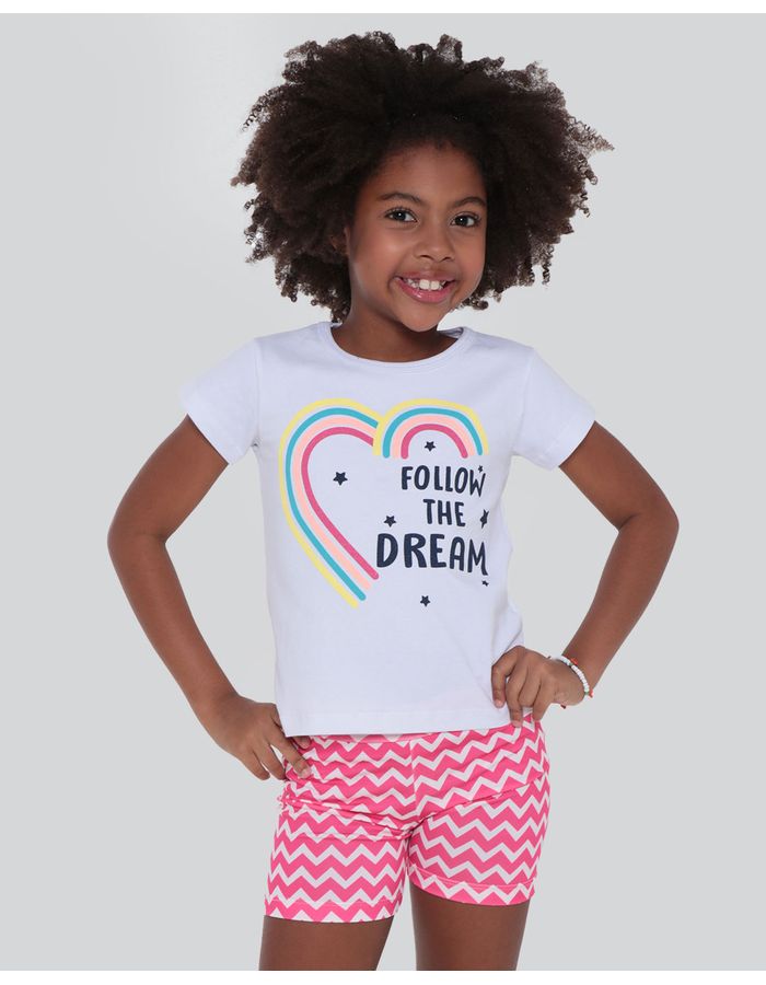 Conjunto-Infantil-Glitter-Follow-The-Dream-Branco