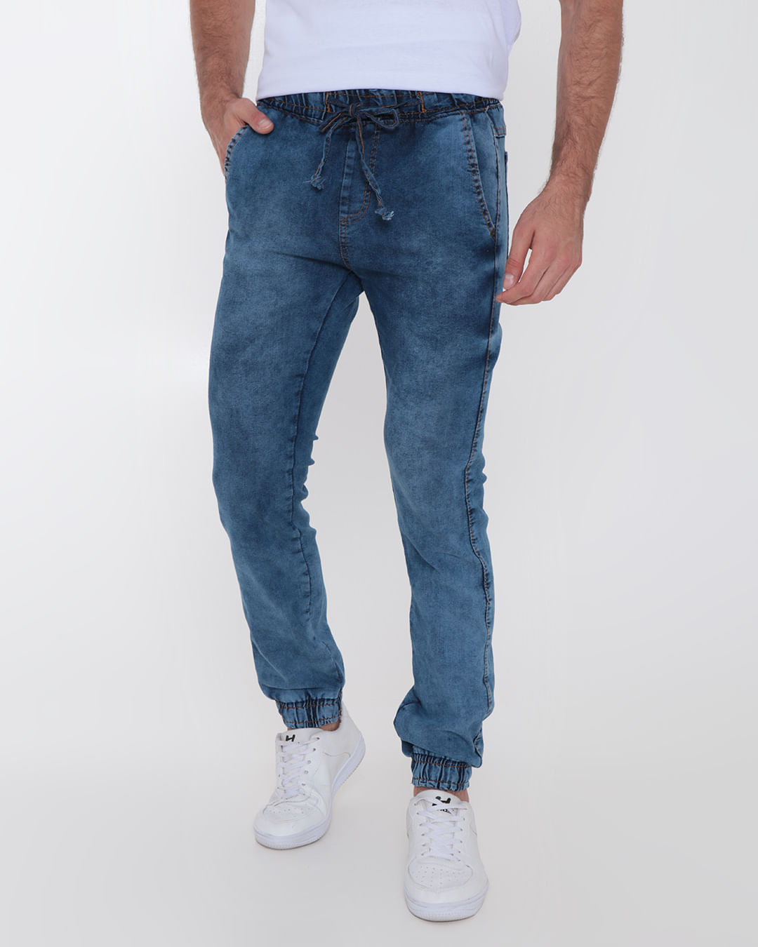 Calca-Jeans-Masculina-Jogger-Azul