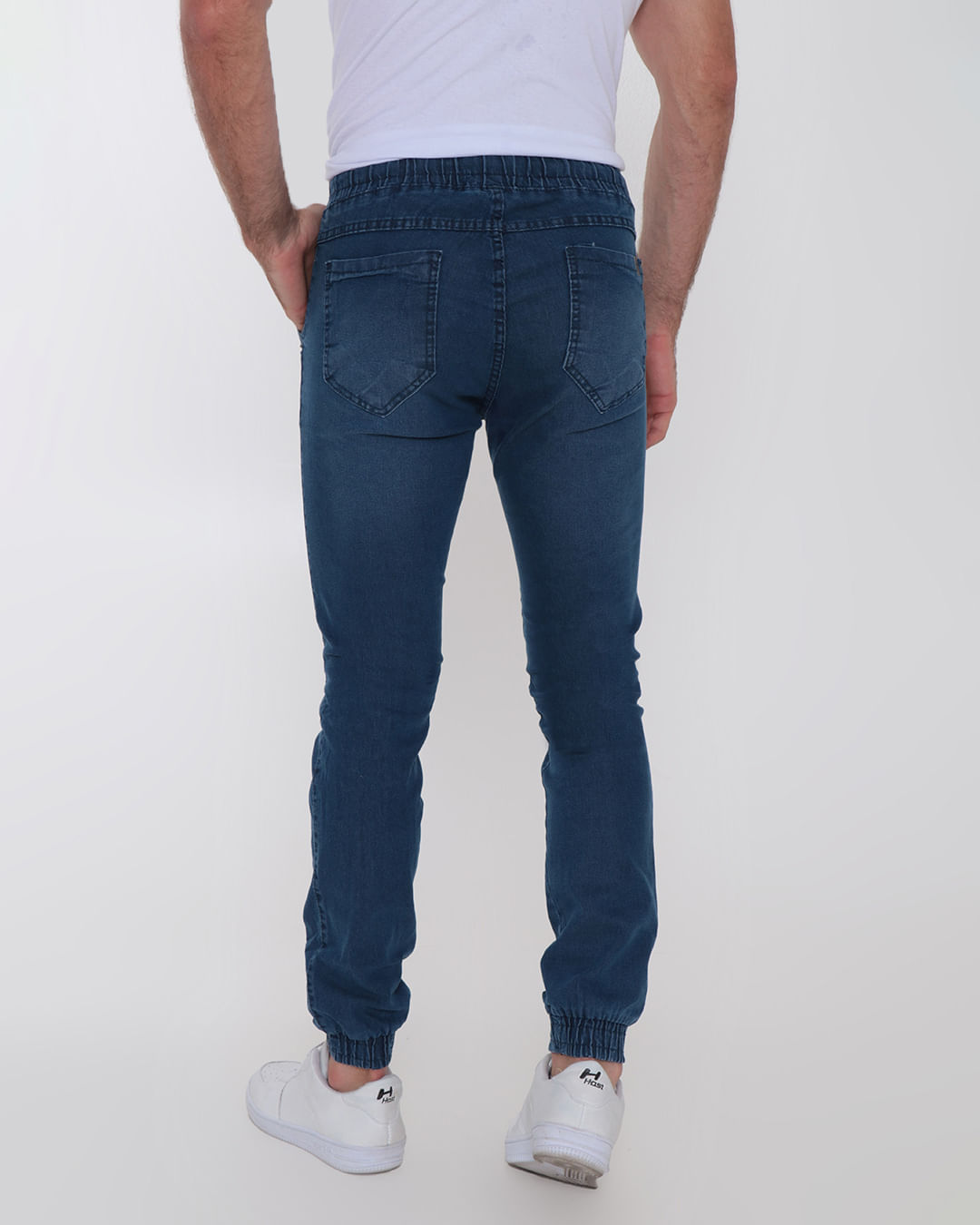 Calca-Jeans-Masculina-Jogger-Azul-Medio