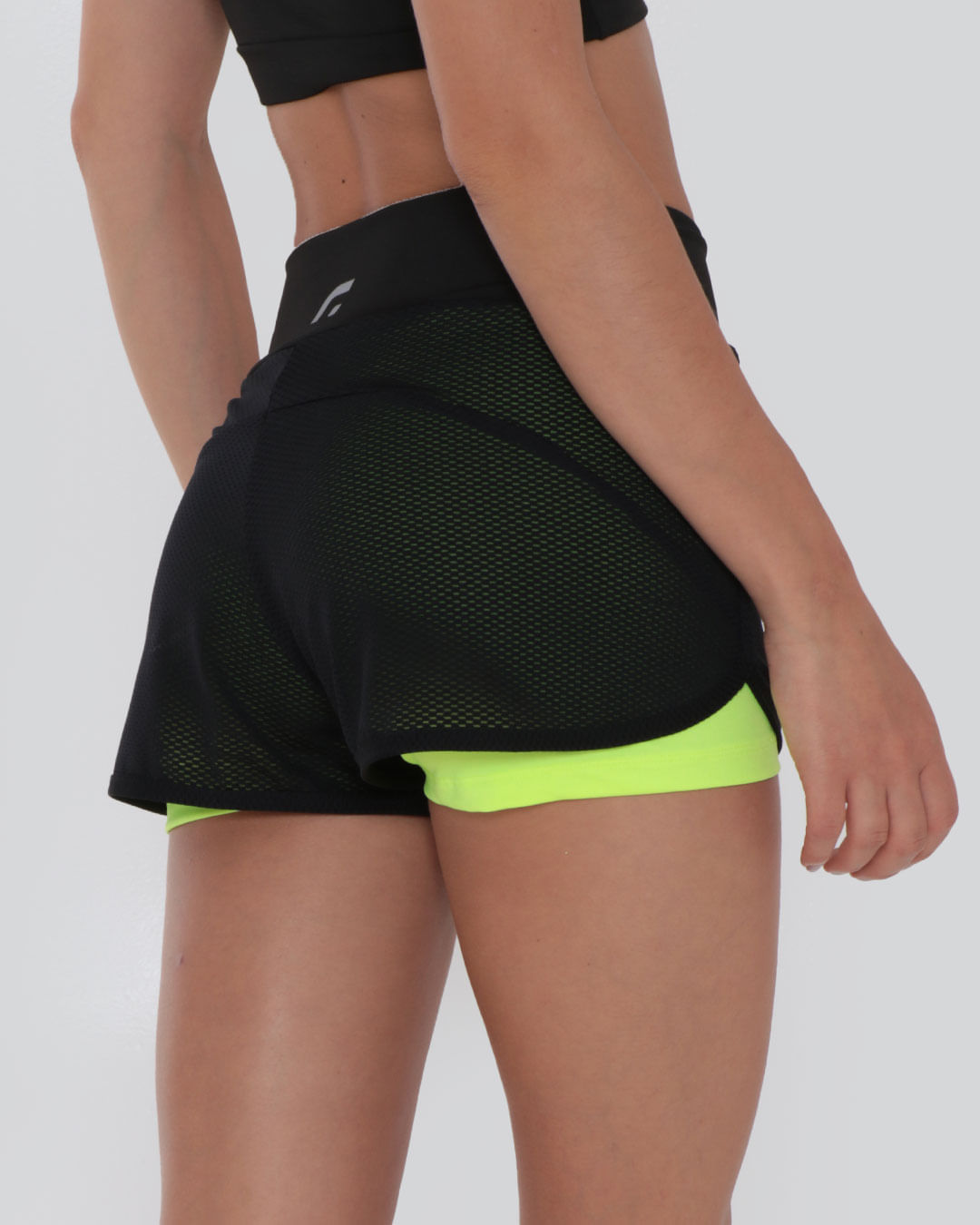 Short-Feminino-Fitness-Fitter-Ciclista-Neon-Verde