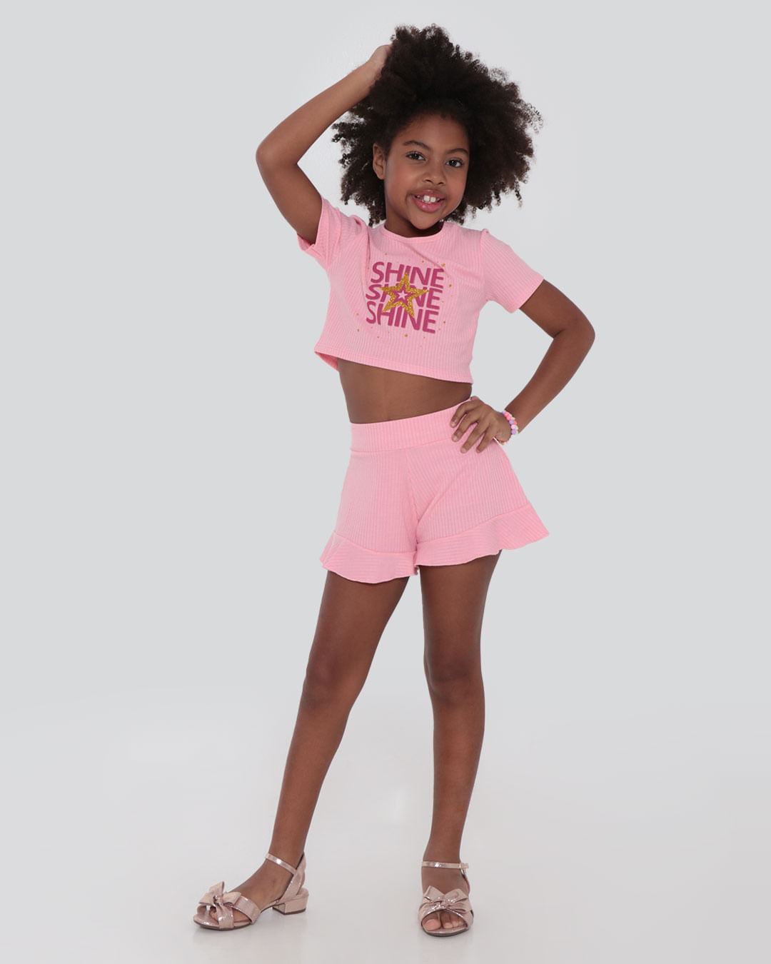 Conjunto-Infantil-Blusa-Cropped-Short-Rosa