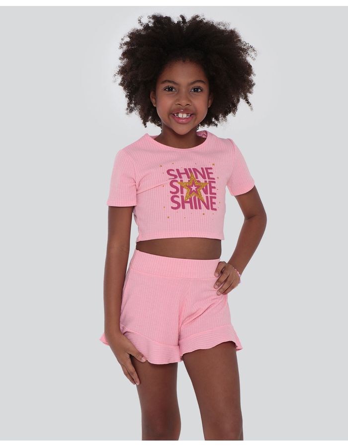 Conjunto-Infantil-Blusa-Cropped-Short-Rosa